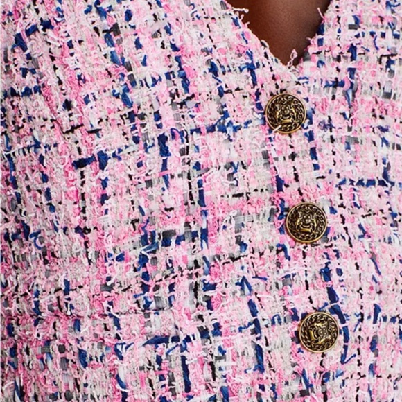 Aqua Set in Pink and Navy Tweed size small - Picture 8 of 9